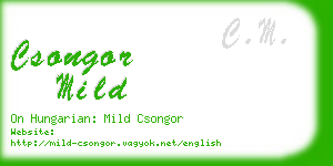 csongor mild business card